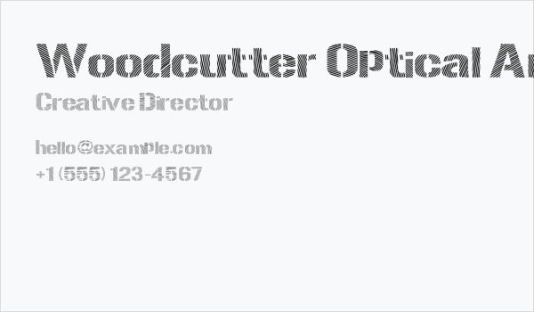 Woodcutter Optical Army Business Card