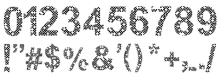 Woodcutter Points Font OTHER CHARS