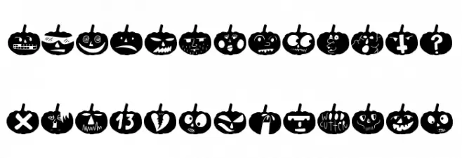 Woodcutter Pumpkins Font LOWERCASE