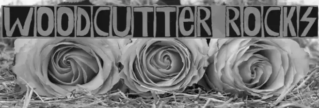 Woodcutter Rocks Font examples