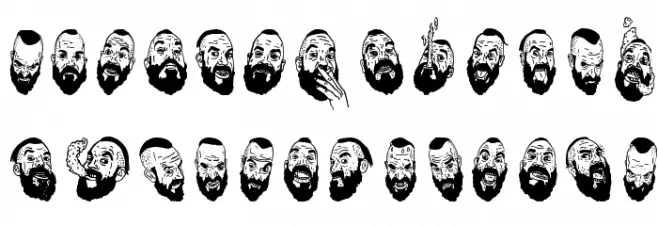 Woodcutter Self-portraits Font UPPERCASE