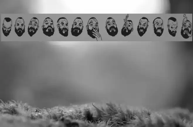 Woodcutter Self-portraits Font examples