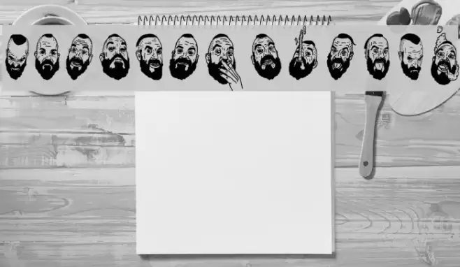 Woodcutter Self-portraits Font examples