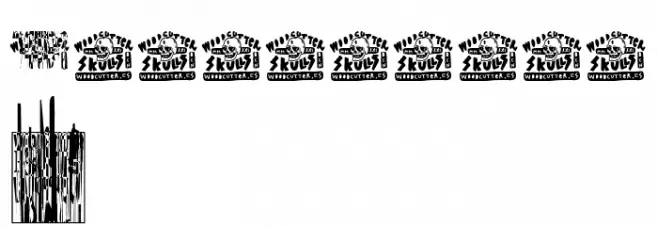 Woodcutter Skulls Font OTHER CHARS