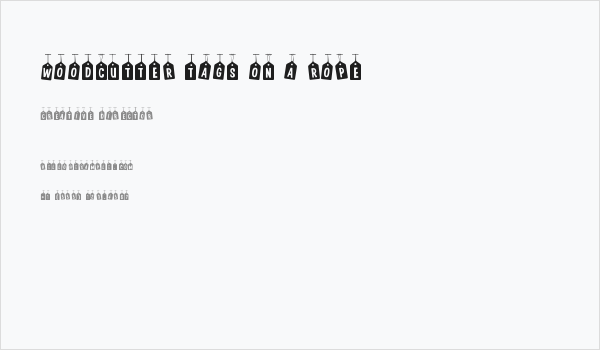 Woodcutter Tags on a Rope Business Card