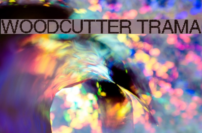 Woodcutter Trama Font examples