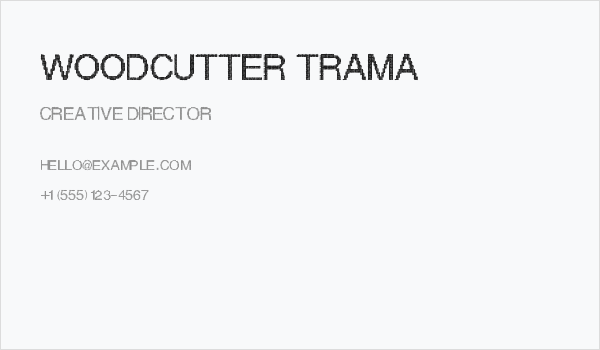 Woodcutter Trama Business Card