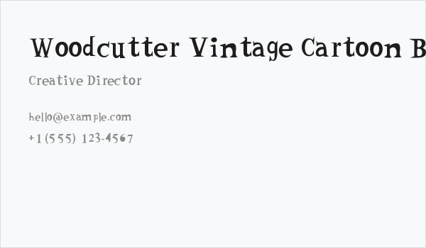 Woodcutter Vintage Cartoon Bold Business Card