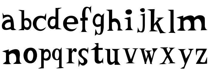 Woodcutter Vintage Cartoon Bold Font LOWERCASE
