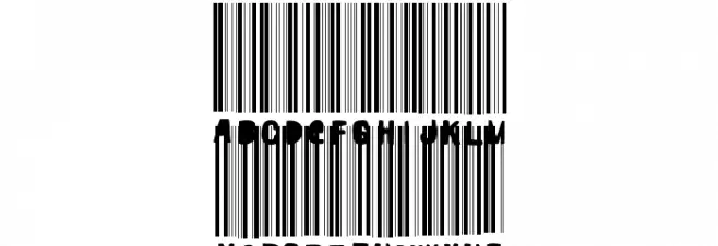 Woodcutter barcode خط أحرف كبيرة