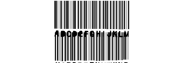 Woodcutter barcode Font LOWERCASE
