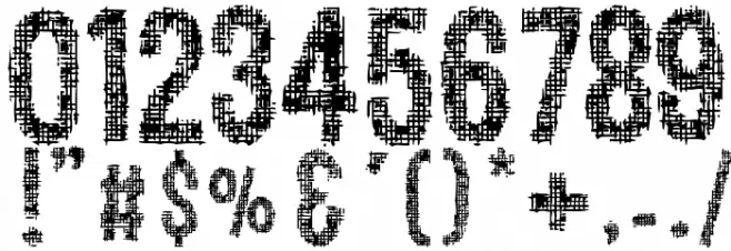 Woodcutter cloth Font OTHER CHARS