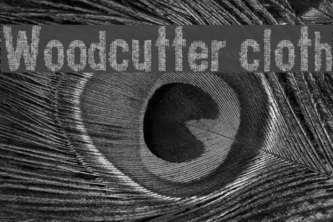 Woodcutter cloth Font examples