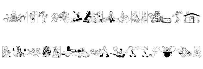 Woodcutter Font LOWERCASE