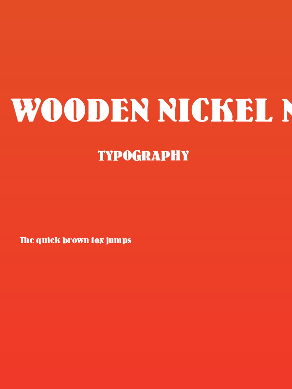 Wooden Nickel NF Poster