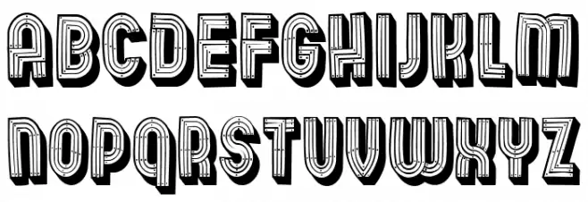 Wooden Planks Bold Font UPPERCASE