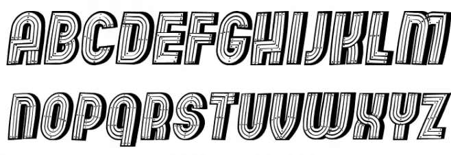 Wooden Planks Italic Font OTHER CHARS