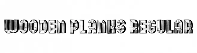 Wooden Planks Regular  Frei Schriftart Herunterladen