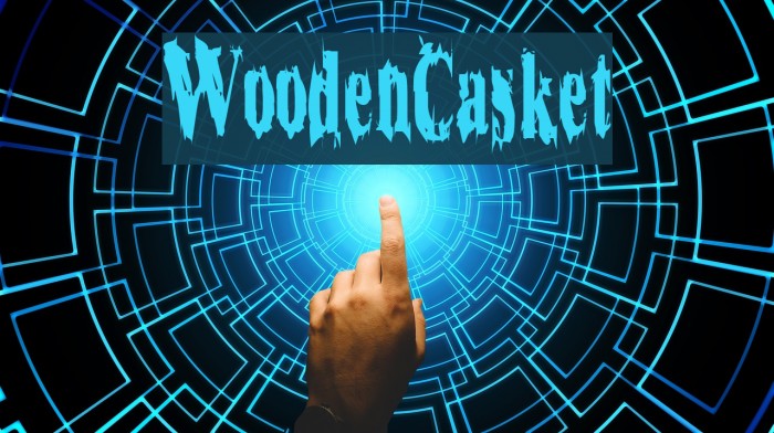 WoodenCasket Шрифта examples
