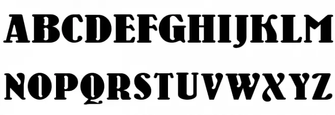 WoodenNickelNF Schriftart Groß