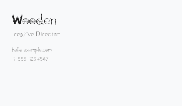 Wooden Business Card