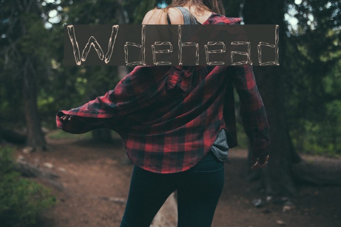 Woodenhead Font examples