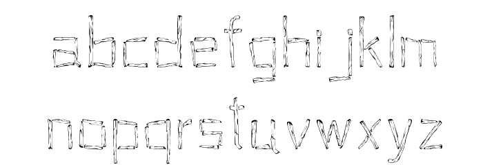 Woodenhead Font LOWERCASE
