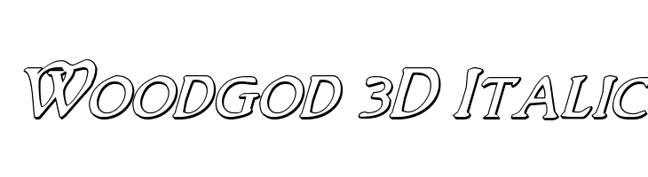 Woodgod 3D Italic Font