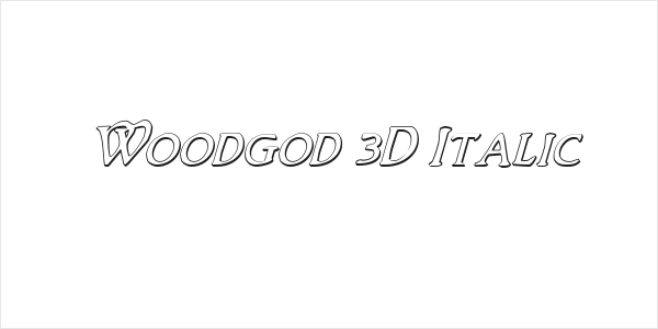 Woodgod 3D Italic Logo