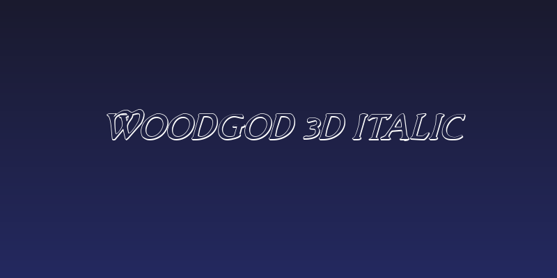 Woodgod 3D Italic Social Header