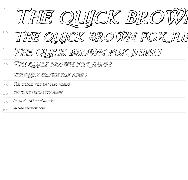 Woodgod 3D Italic Waterfall