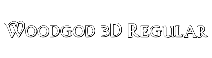 Woodgod 3D Regular  font caratteri gratis