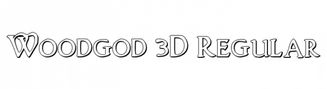 Woodgod 3D Regular  Frei Schriftart Herunterladen