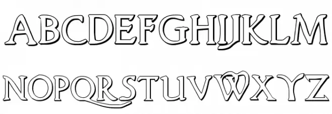 Woodgod 3D Regular Schriftart Groß