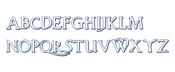 Woodgod 3D Regular Lowercase