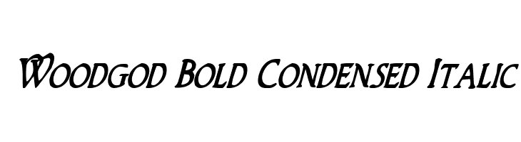 Woodgod Bold Condensed Italic Font