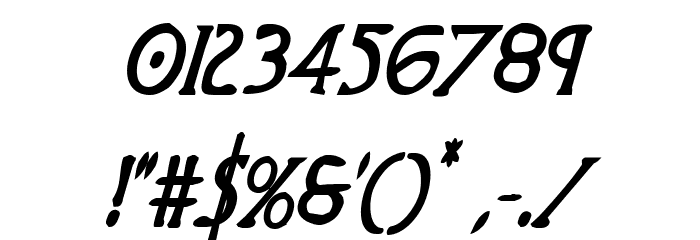 Woodgod Bold Condensed Italic Font OTHER CHARS