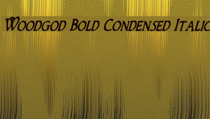 Woodgod Bold Condensed Italic Font examples