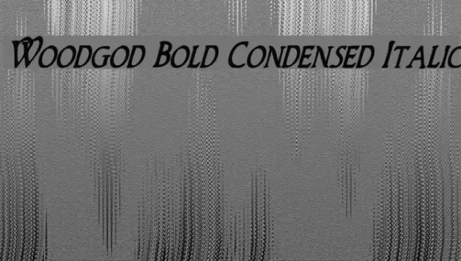 Woodgod Bold Condensed Italic Font examples