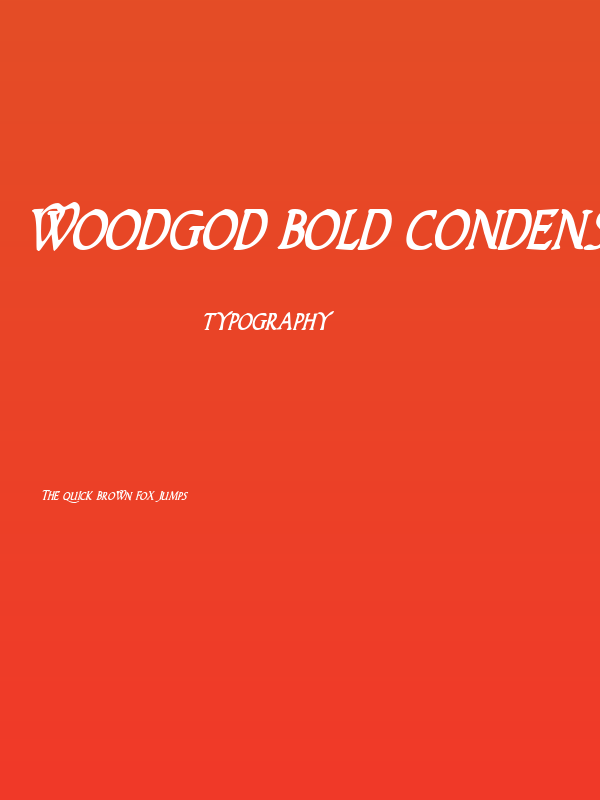 Woodgod Bold Condensed Italic Poster