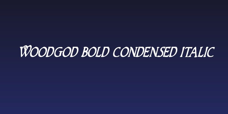 Woodgod Bold Condensed Italic Social Header