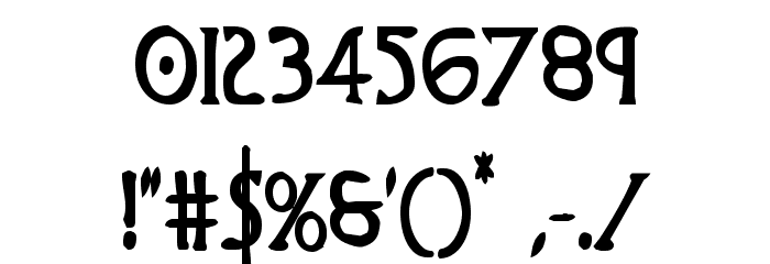 Woodgod Bold Condensed Font OTHER CHARS