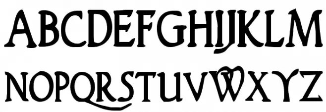 Woodgod Bold Condensed 字体 大写