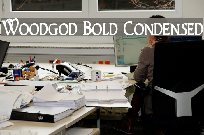 Woodgod Bold Condensed Font examples