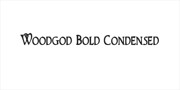 Woodgod Bold Condensed Logo