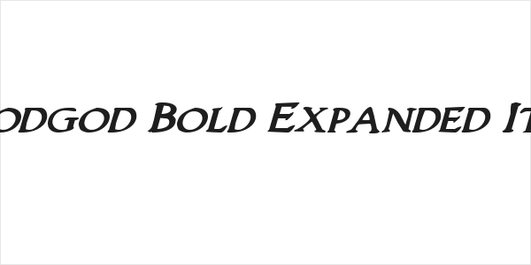 Woodgod Bold Expanded Italic Logo