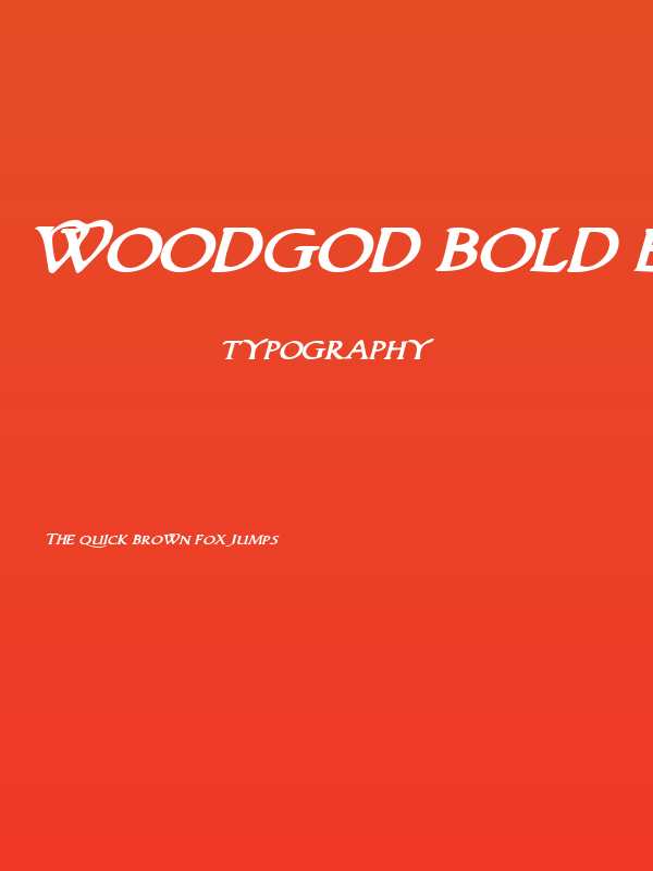 Woodgod Bold Expanded Italic Poster