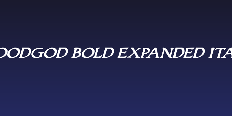 Woodgod Bold Expanded Italic Social Header