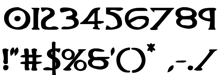 Woodgod Bold Expanded Font OTHER CHARS