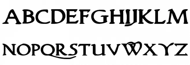 Woodgod Bold Expanded 字体 大写